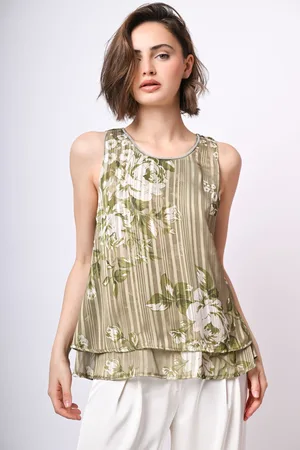 Nuna Lie Top doppiato con stampa floreale