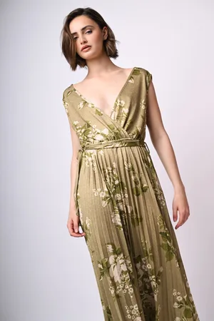 Nuna Lie Abito lungo in maglia lurex a stampa floreale