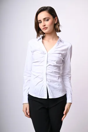 Nuna Lie Camicia in cotone con arricciatura