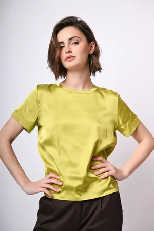 Nuna Lie T-shirt in raso di viscosa