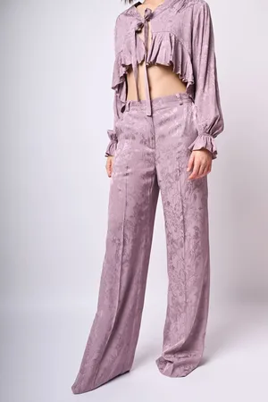 Nuna Lie Pantaloni palazzo in jacquard floreale