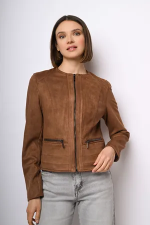 Nuna Lie Giacca in faux suede con zip