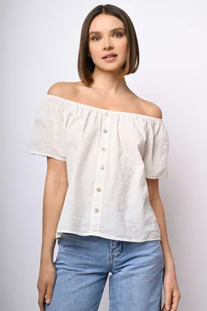 Nuna Lie Top con bottoni e spalle scoperte