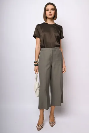 Nuna Lie Pantaloni crop misto viscosa