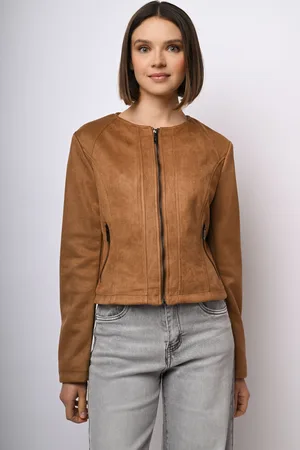 Nuna Lie Giacca in faux suede con zip