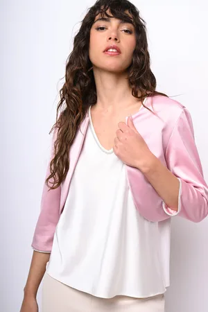 Nuna Lie Bolero in raso con profili in lurex