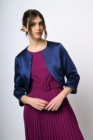 Nuna Lie Bolero in raso con profili in lurex