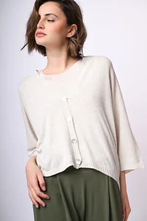 Nuna Lie Cardigan in viscosa e lino