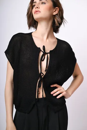 Nuna Lie Top in maglia con laccetti