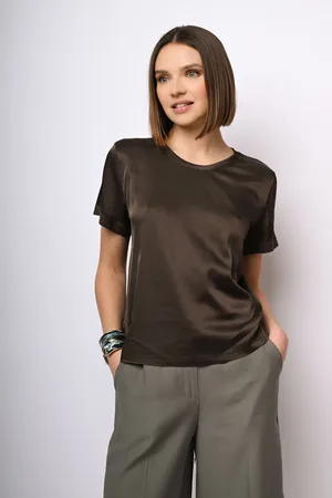 Nuna Lie T-shirt in raso di viscosa
