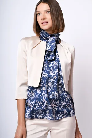 Nuna Lie Bolero in raso con pieghe