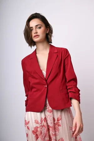 Nuna Lie Blazer misto viscosa con maniche arricciate