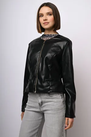 Nuna Lie Giacca in similpelle con zip