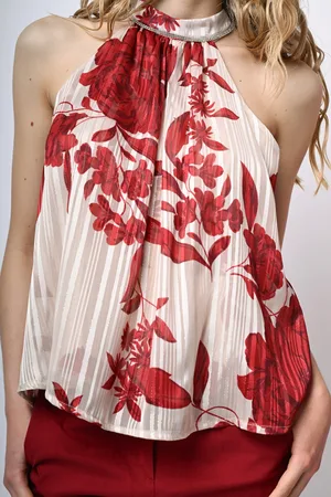 Nuna Lie Top in georgette a stampa floreale