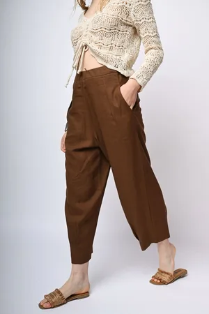 Nuna Lie Pantaloni baggy in lino e viscosa