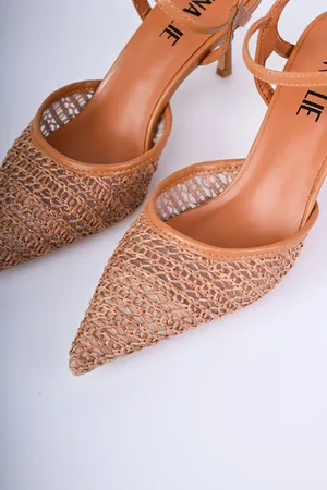 Nuna Lie Décolleté slingback in rafia