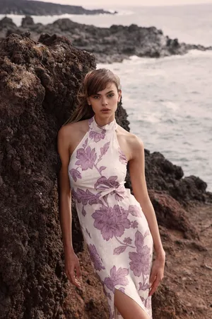 Nuna Lie Abito lungo in jacquard floreale