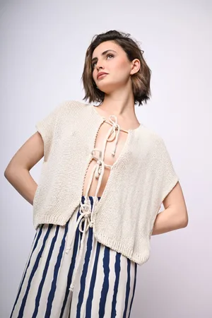 Nuna Lie Top in maglia con laccetti