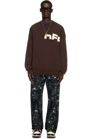 OFF-WHITE Black Off Split Knit Sweater - Male Maglieria S