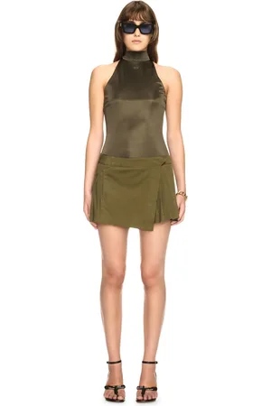 OFF-WHITE Shiny Draped Backless Top - Female T-shirt E Top 38
