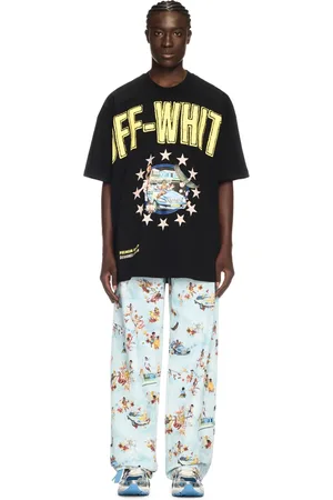 OFF-WHITE Fresco Star Over S/s Tee - Light Y - Male T-shirts L
