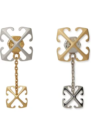 OFF-WHITE Bicolor Arrow Pendant Earrings - Female Orecchini Qt