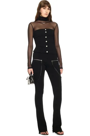 OFF-WHITE Britney Zip Pants - Female Pantaloni 38