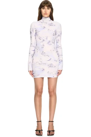 OFF-WHITE White Stamp Fresco Dress - Female Abiti 36