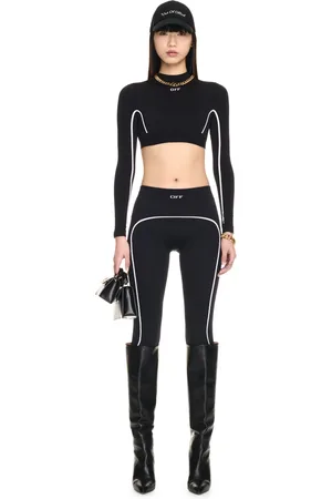 OFF-WHITE Stamp Seamless Crop Top - Female Top E Bra M/l