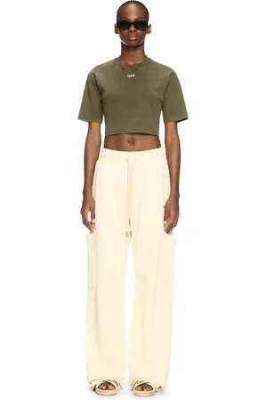 OFF-WHITE Stamp Cropped T-shirt - Female T-shirt E Top 36