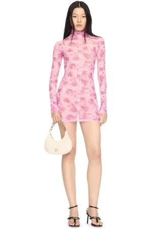 OFF-WHITE Roses Mesh Short Dress - Female Abiti 38