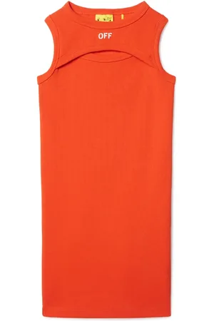 OFF-WHITE Stamp Ribbed Dress - Kids Abbigliamento Bambina 10
