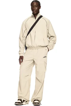 OFF-WHITE Gray Off Split Track Pants - Male Pantaloni M