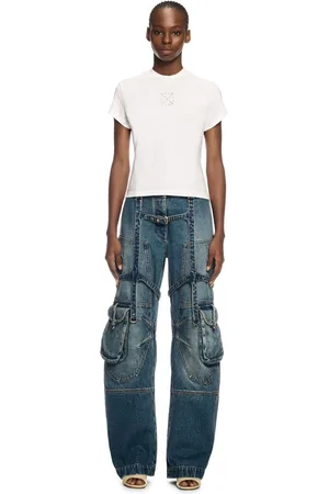 OFF-WHITE Jewel Mini Arrow Fitted Tee - Silv - Female T-shirt E Top L