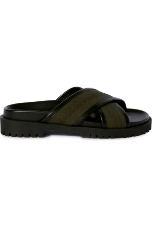 OFF-WHITE /black Chicago Crisscross Sandals - Male Slides 40
