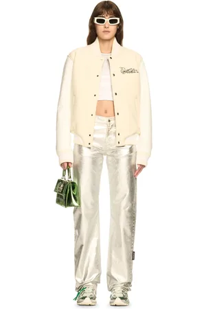 OFF-WHITE White Rose Valley Varsity Jacket - Female Cappotti E Giacche 38
