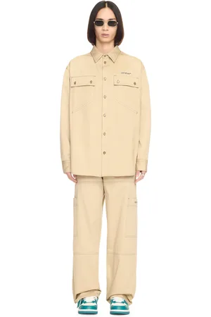 OFF-WHITE Beige Stitch Military Overshirt - Men Cappotti E Giacche 46