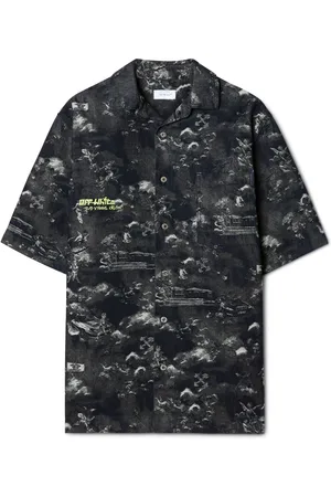 OFF-WHITE Jacquard Fresco Bowling Shirt - Male Camicie L