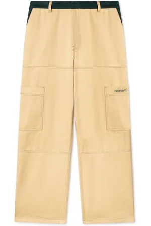 OFF-WHITE Beige Stitch Cargo Pants - Male Pantaloni 46