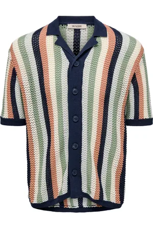 Only & Sons Cardigan In Maglia Regular Fit Colletto Hawaiano