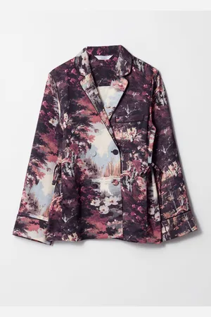 & OTHER STORIES Printed Satin Shirt Blazer