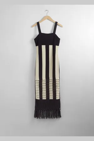 & OTHER STORIES Fringed Knit Midi Dress