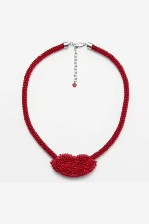 & OTHER STORIES Lips-Decoration Beaded Necklace