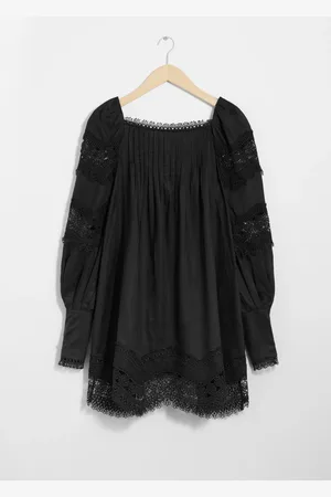 & OTHER STORIES Lace-Trimmed Mini Dress