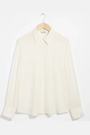 & OTHER STORIES Pintuck-Detailed Silk Shirt