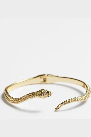& OTHER STORIES Crystal-Encrusted Snake Bracelet