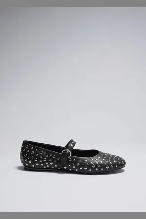 & OTHER STORIES Studded Leather Ballet Flats