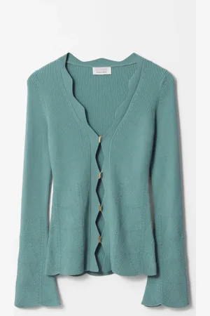 & OTHER STORIES Scalloped Merino-Blend Cardigan
