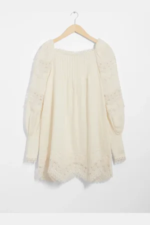 & OTHER STORIES Lace-Trimmed Mini Dress