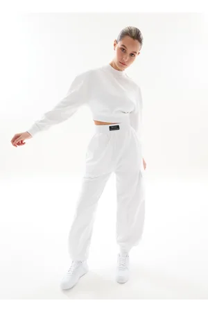 UTOPJA Cargo Sweatpants White, Donna